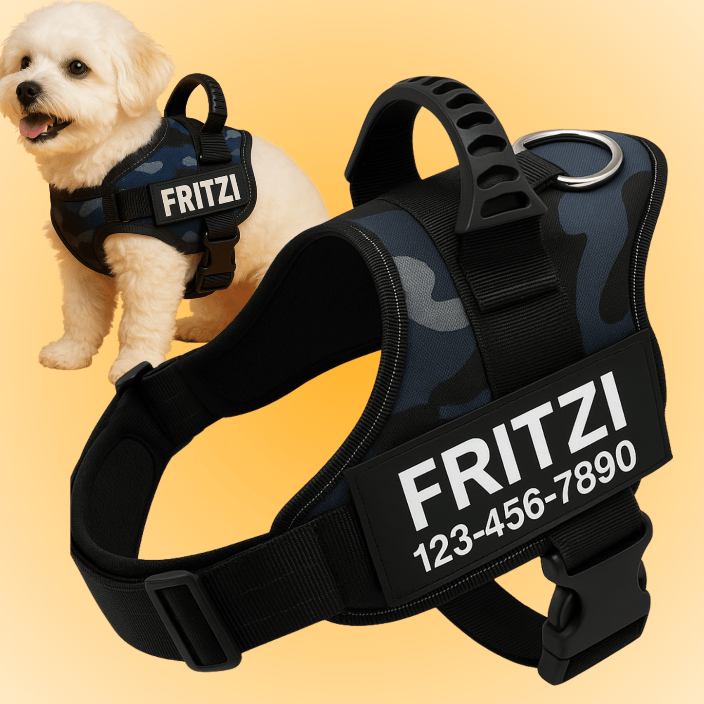 Custom No-Pull Dog Harness – Adjustable, Premium Quality for Small & Large Dogs