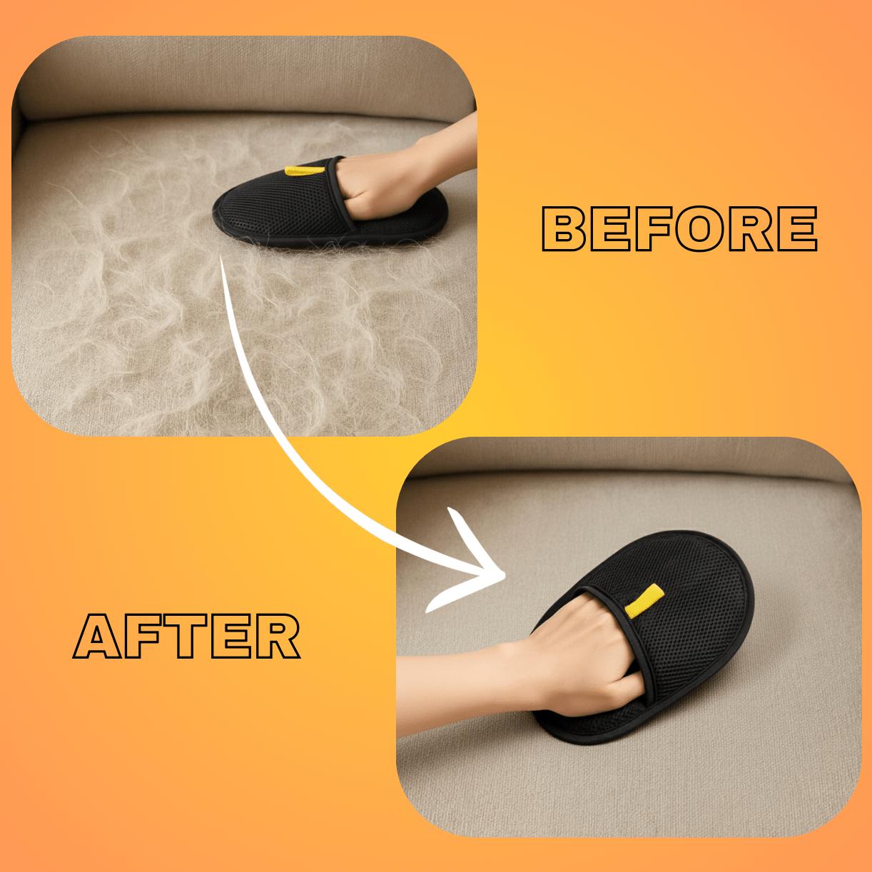 Pet Hair Remover Glove - Clean Fur Off Furniture & Clothes Easily