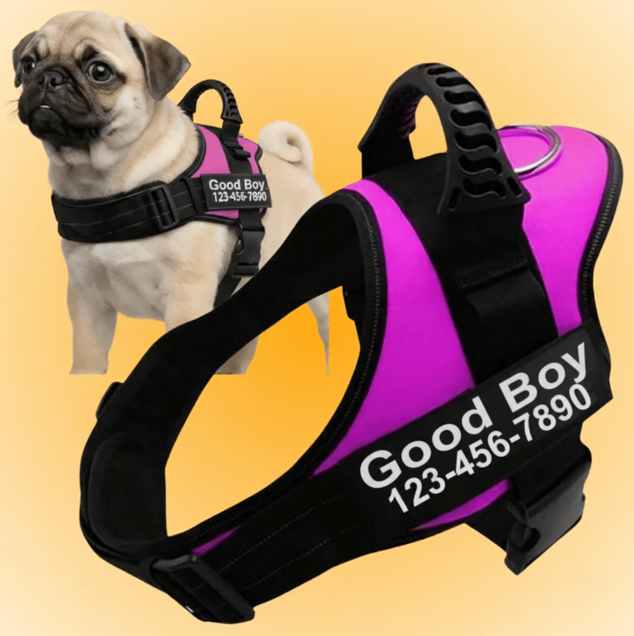 Custom No-Pull Dog Harness – Adjustable, Premium Quality for Small & Large Dogs