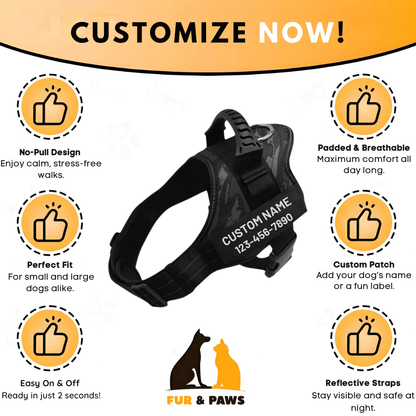Custom No-Pull Dog Harness – Adjustable, Premium Quality for Small & Large Dogs